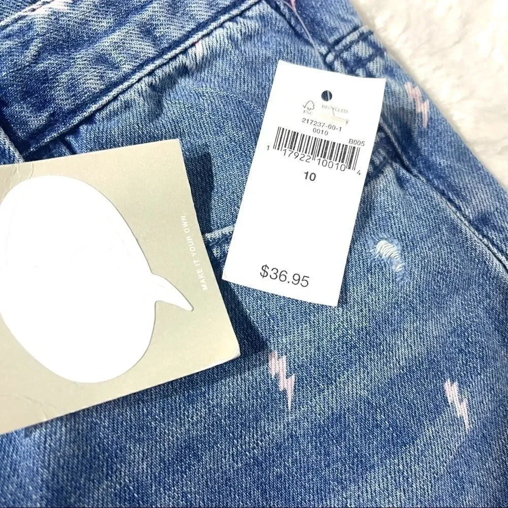 Gap Kids lightning bolt distressed boyfriend jeans
